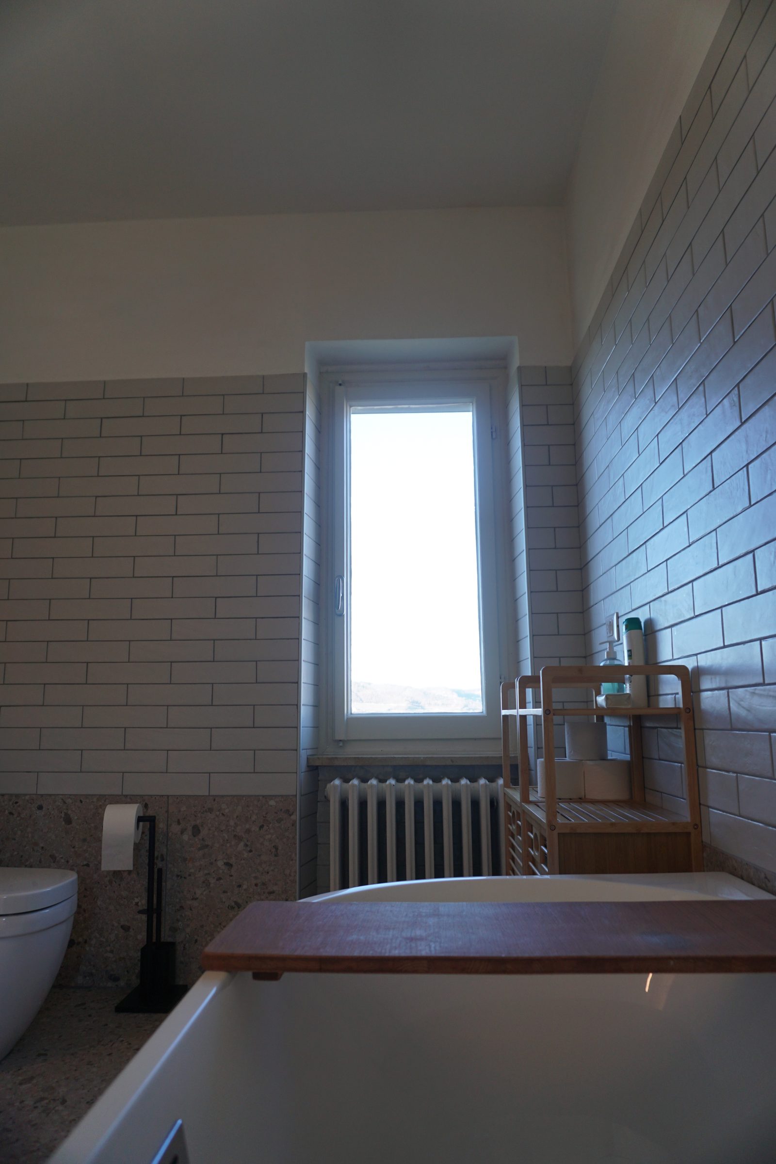 Bathroom with freestanding tub